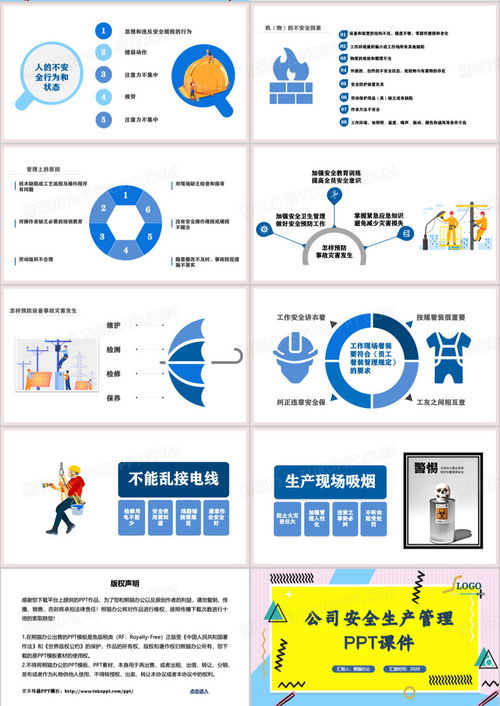 黄色简约公司安全生产管理ppt模板下载 熊猫办公